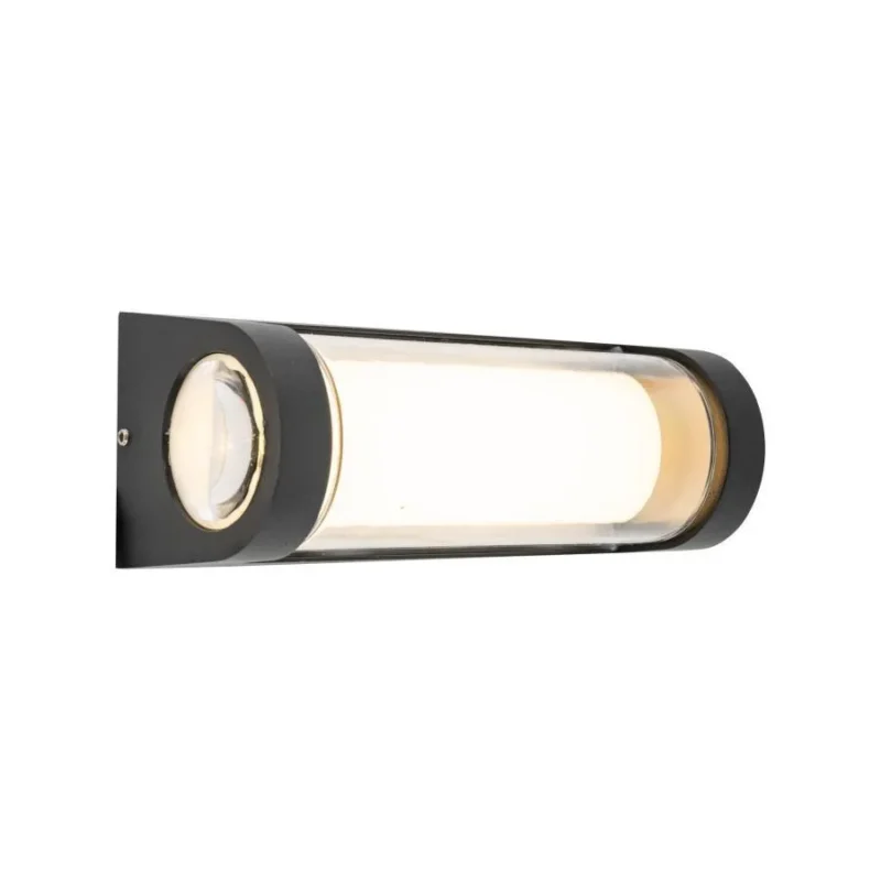 Aplica LED de Exterior Han, 12W, Metal, Negru - imagine 2