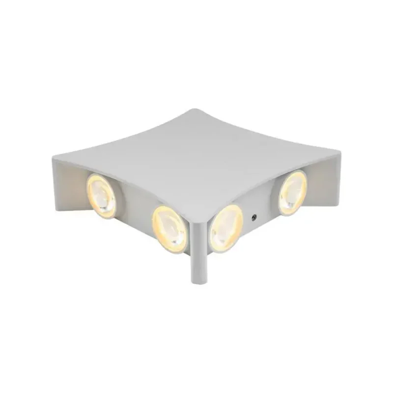 Aplica LED de Exterior Hojo, 8W, Metal, Alb - imagine 2