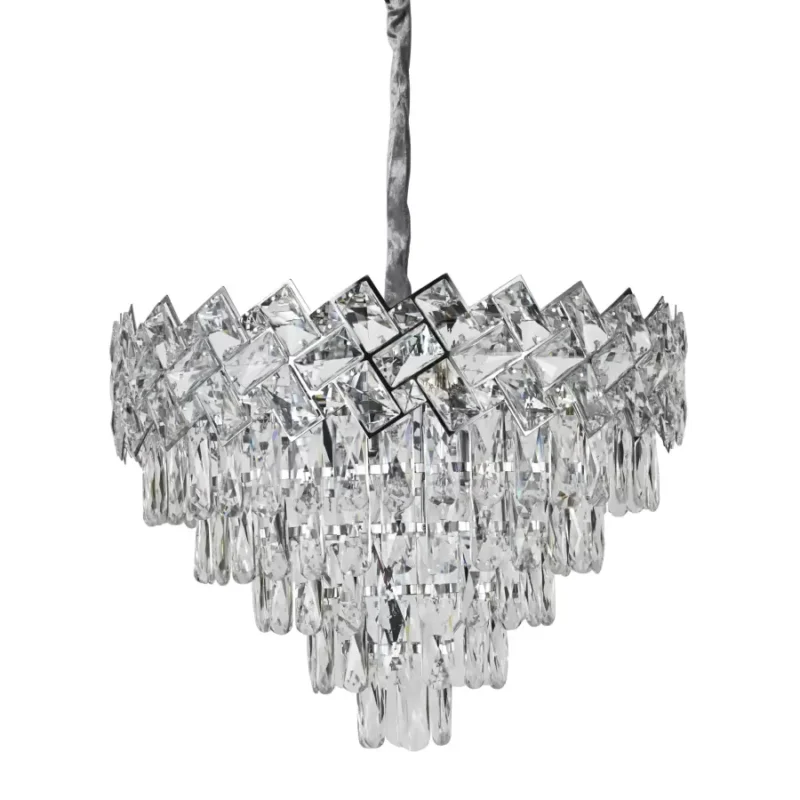 Candelabru Cristal Matthew 8 x E14 Argintiu - imagine 2