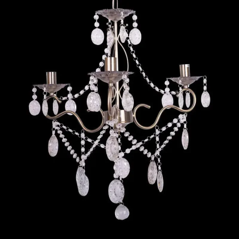 Candelabru Ilias, 3*E14, Bronz, Metal si Cristal - imagine 3