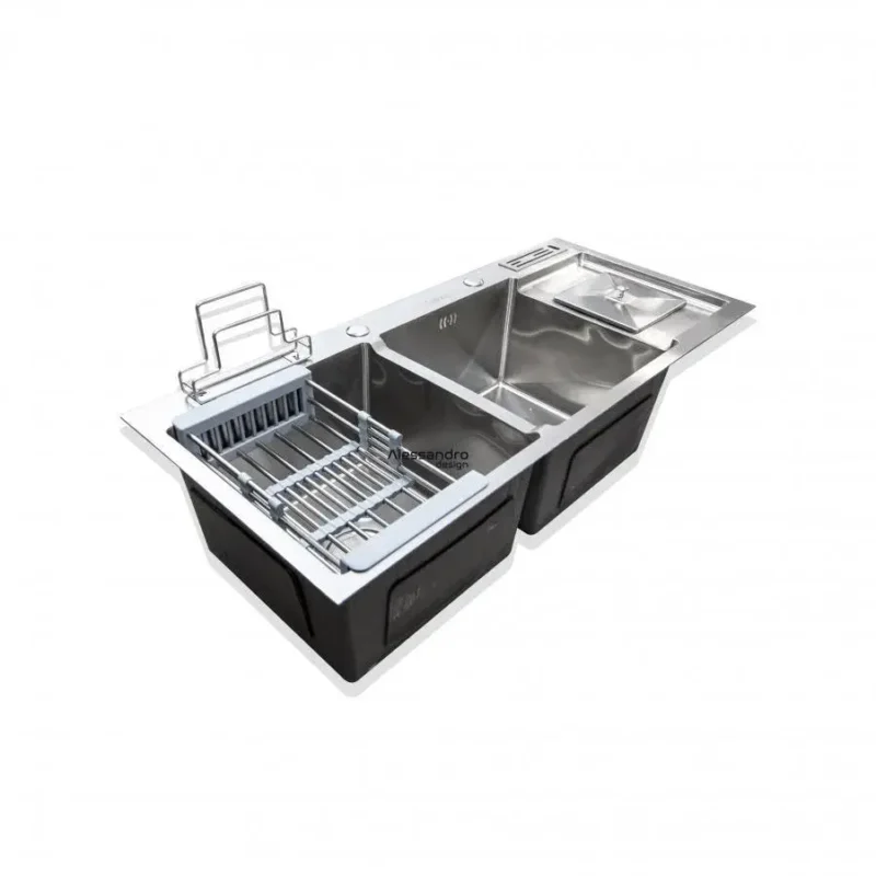 Chiuveta bucatarie din inox SUS304, 100*45 cm, satinat, CHS05