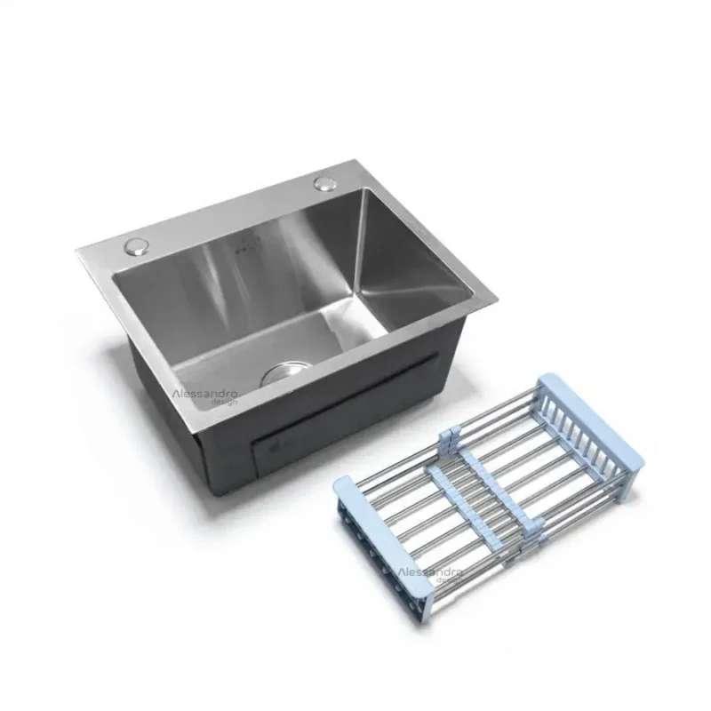 Chiuveta Bucatarie Inox Korman Technik, 50x40X21cm, Cu Accesorii, Inox Periat - imagine 2