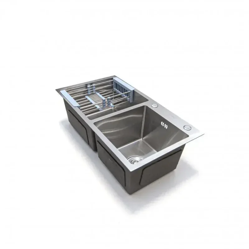 Chiuveta Bucatarie Inox, 75x45x21 cm, Cu accesorii, Inox Periat - imagine 3