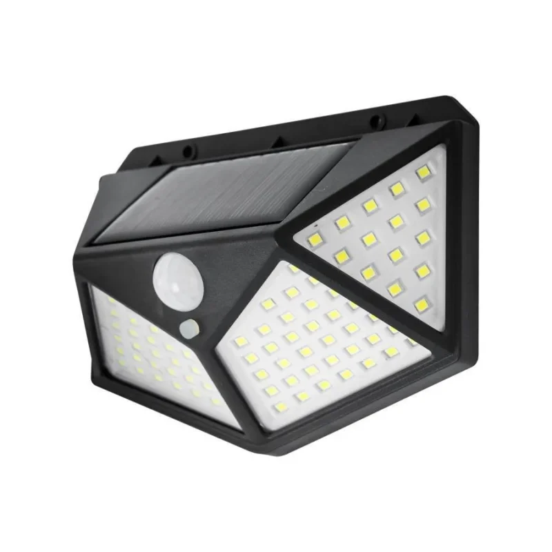 Lampa Solara cu Senzor de Miscare, 100 LED-uri, 20W, IP.65, Negru - imagine 4