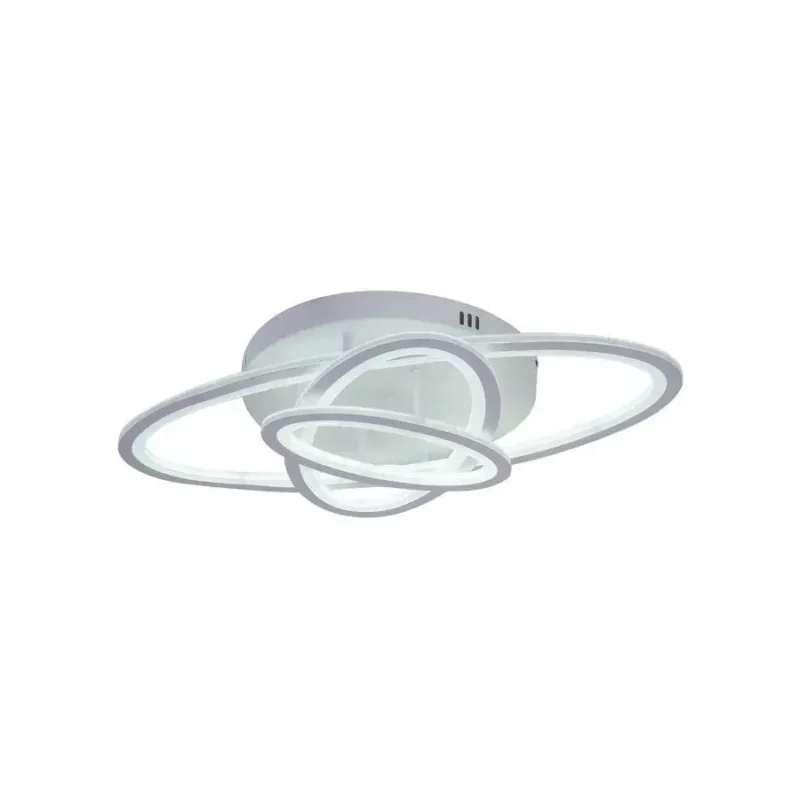 Lustra Led Izotop cu Telecomanda, 83W, Lumina Rece/Calda/Neutra, Dimabila, Alb - imagine 3