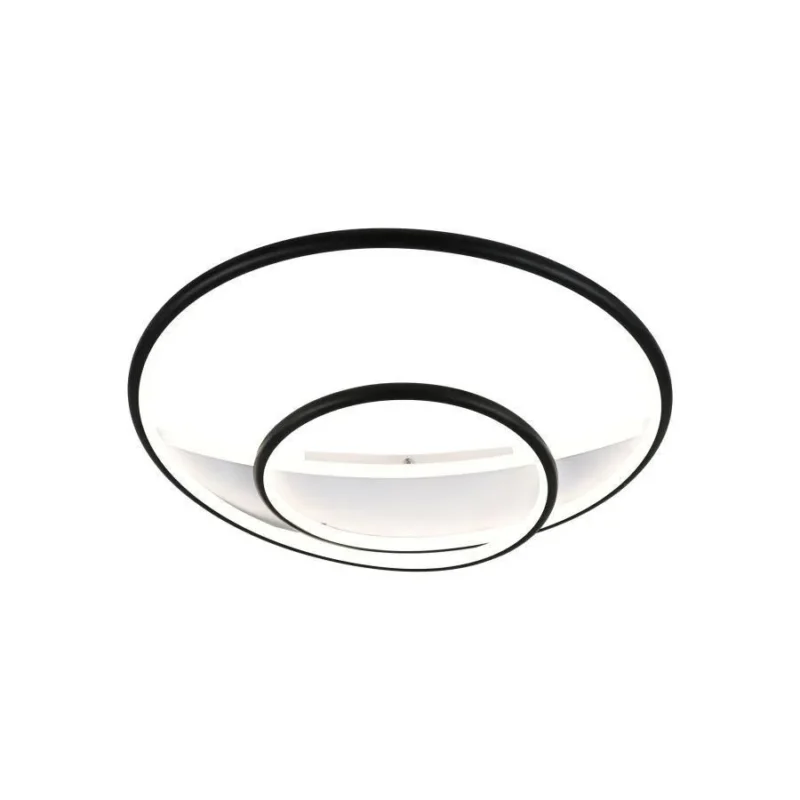 Lustra LED Rachel cu Telecomanda, 120W, Acril si Metal, Alb si Negru - imagine 2