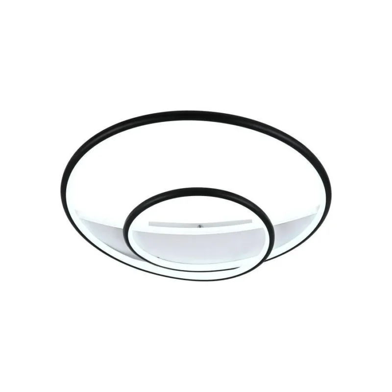 Lustra LED Rachel cu Telecomanda, 120W, Acril si Metal, Alb si Negru - imagine 3