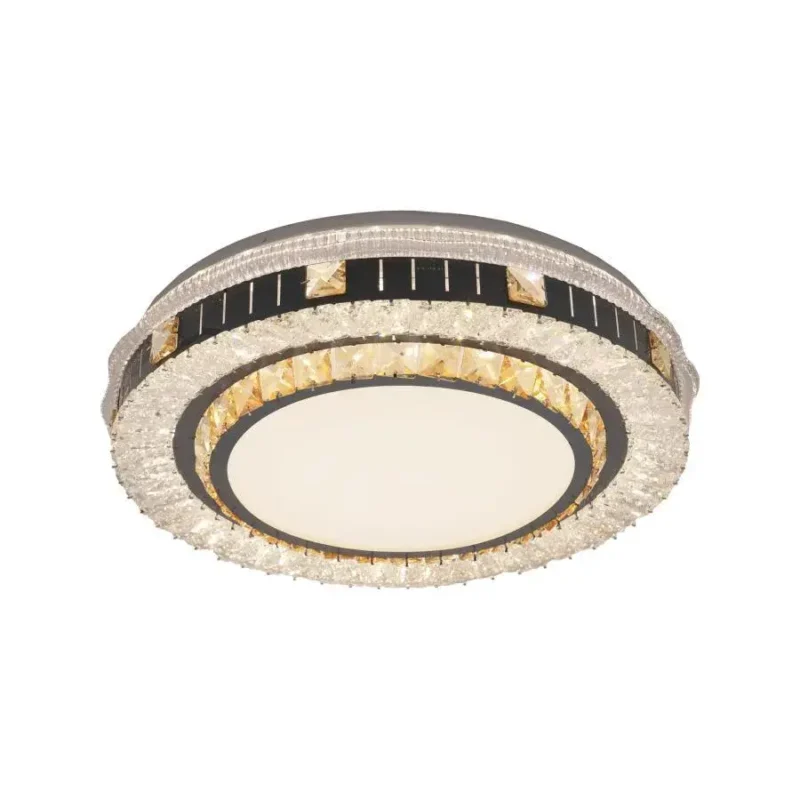 Lustra LED Cristal cu Telecomanda Kannon 96W Argintiu