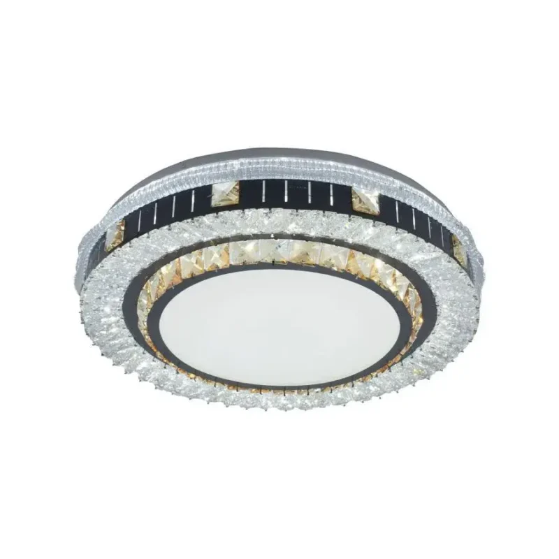 Lustra LED Cristal cu Telecomanda Kannon 96W Argintiu - imagine 2