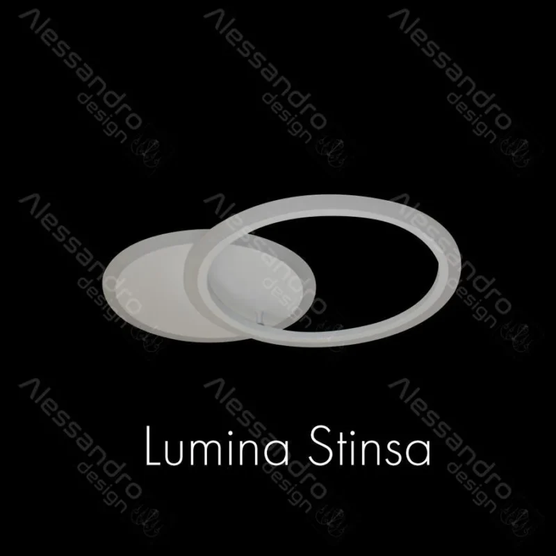 Lustra LED cu Telecomanda Hulia 40W Dimabila Alb - imagine 2