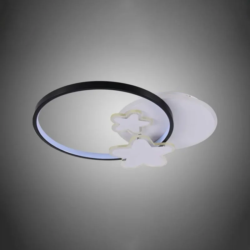 Lustra LED cu Telecomanda Sandrina 106W Alb Negru - imagine 2