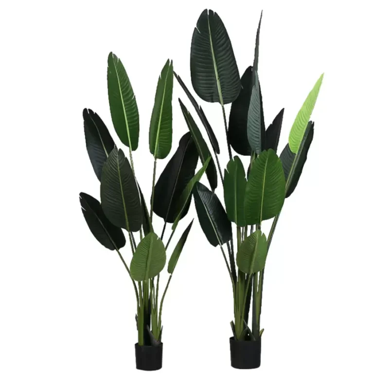 Planta Artificiala Pasarea Paradisului (Strelitzia Nicolai), 11 Frunze, fara Ghiveci, 160cm Verde - imagine 4