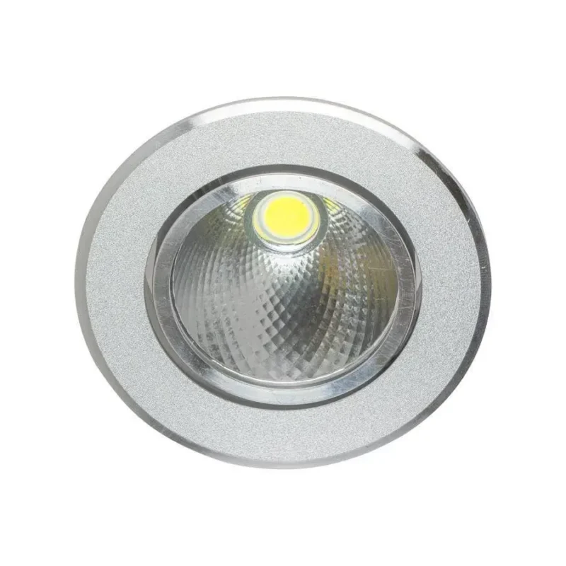 Spot LED Incastrabil, 5W, Metal, Argintiu