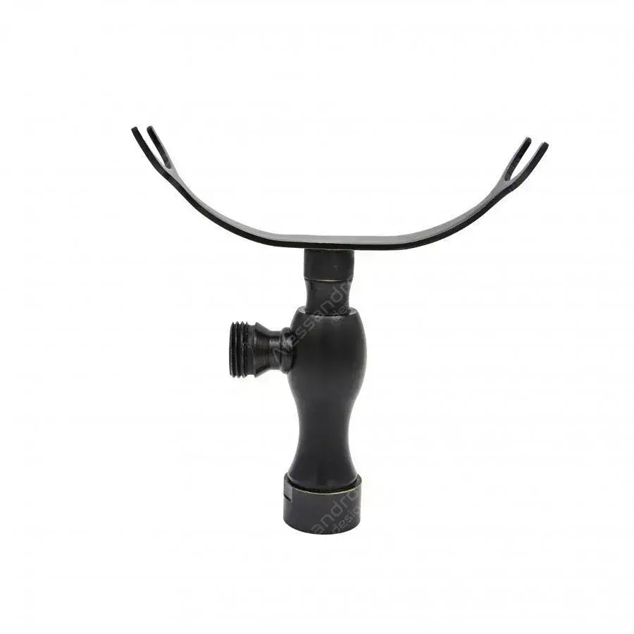 Baterie Dus cu Para si Furtun, Alama Sanitara, Negru, OD/2048 - imagine 3