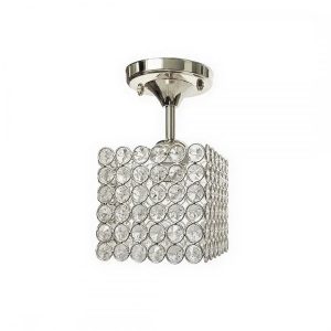 Lustra Catrina, 1*E27, Crom, Metal si Cristal