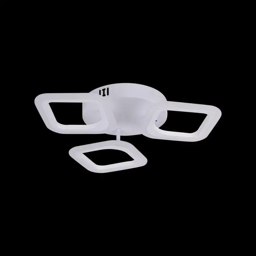 Lustra LED ERIKA 24W, 3 Patrate, lumina Neutra, Alb - imagine 3