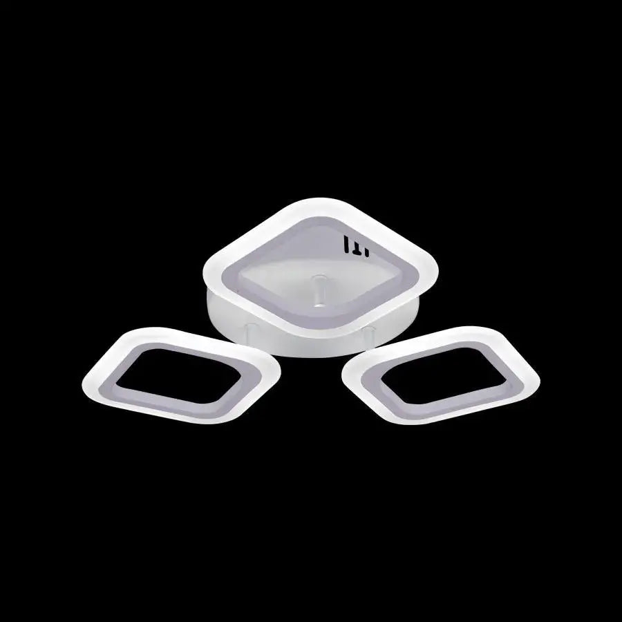 Lustra LED ERIKA 24W, 3 Patrate, lumina Neutra, Alb - imagine 2