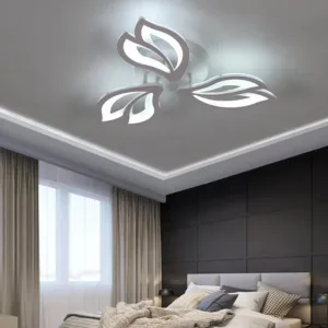 Lustra LED cu telecomanda LILY 44W, 3 Elemente, lumina Rece/Calda/Neutra, Dimabila, Alb