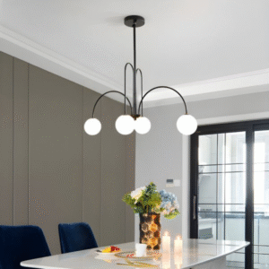 Lustra cu Abajur, Torino, 4xE14, Negru, Metal