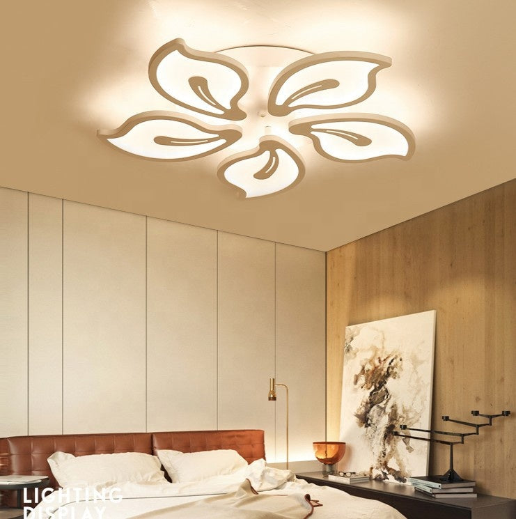 Lustra LED cu telecomanda JASMINE 73W, 5 Petale, lumina Rece/Calda/Neutra, Dimabila, Alb - imagine 4